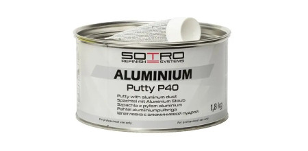 Шпаклівка з алюмінієвою пудрою Sotro Aluminium putty P40