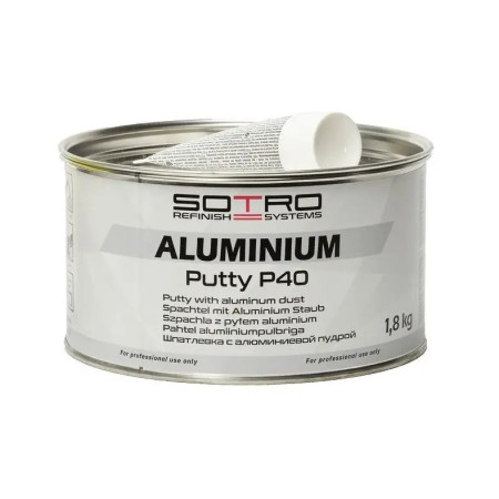 Шпаклівка з алюмінієвою пудрою Sotro Aluminium putty P40 Шпаклівка з алюмінієвою пудрою Sotro Aluminium putty P40